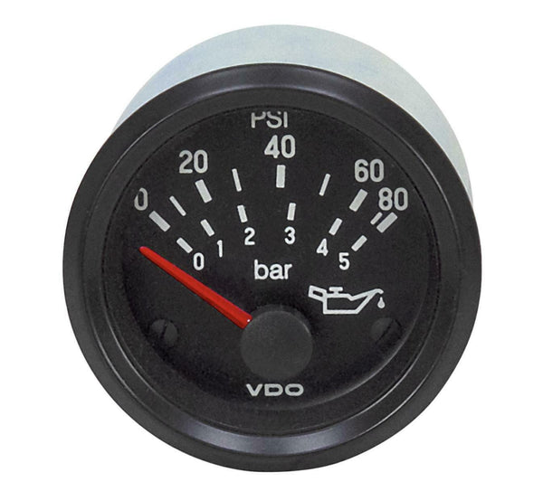 Vdo 350-030-007c 80 Psi 12 Vdc Oil Pressure Gauge - Aiosupplyworld.com